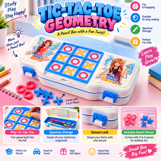 ✏️🎮 Kids Pencil Box with Tic Tac Toe | HERMIT NEXTGEN