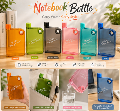 📓💧 Slim Notebook Water Bottle | HERMIT NEXTGEN